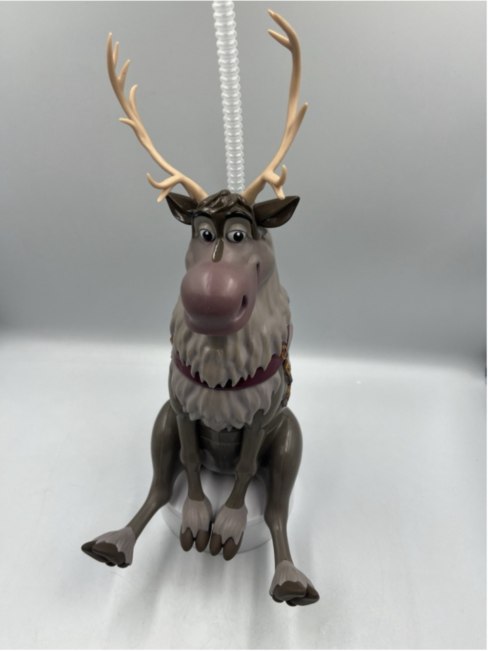 Disney Frozen Sven Reindeer Sipper Cup Drink Christmas Party with Straw TOO CUTE